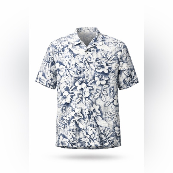 No Fear Other - Vintage 90s No Fear Men’s Hawaiian Button Up Short Sleeve Pocket Shirt Size L‍